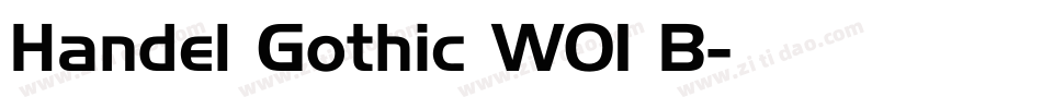 Handel Gothic W01 B字体转换